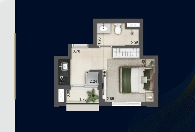 Planta Torre E — 21m²